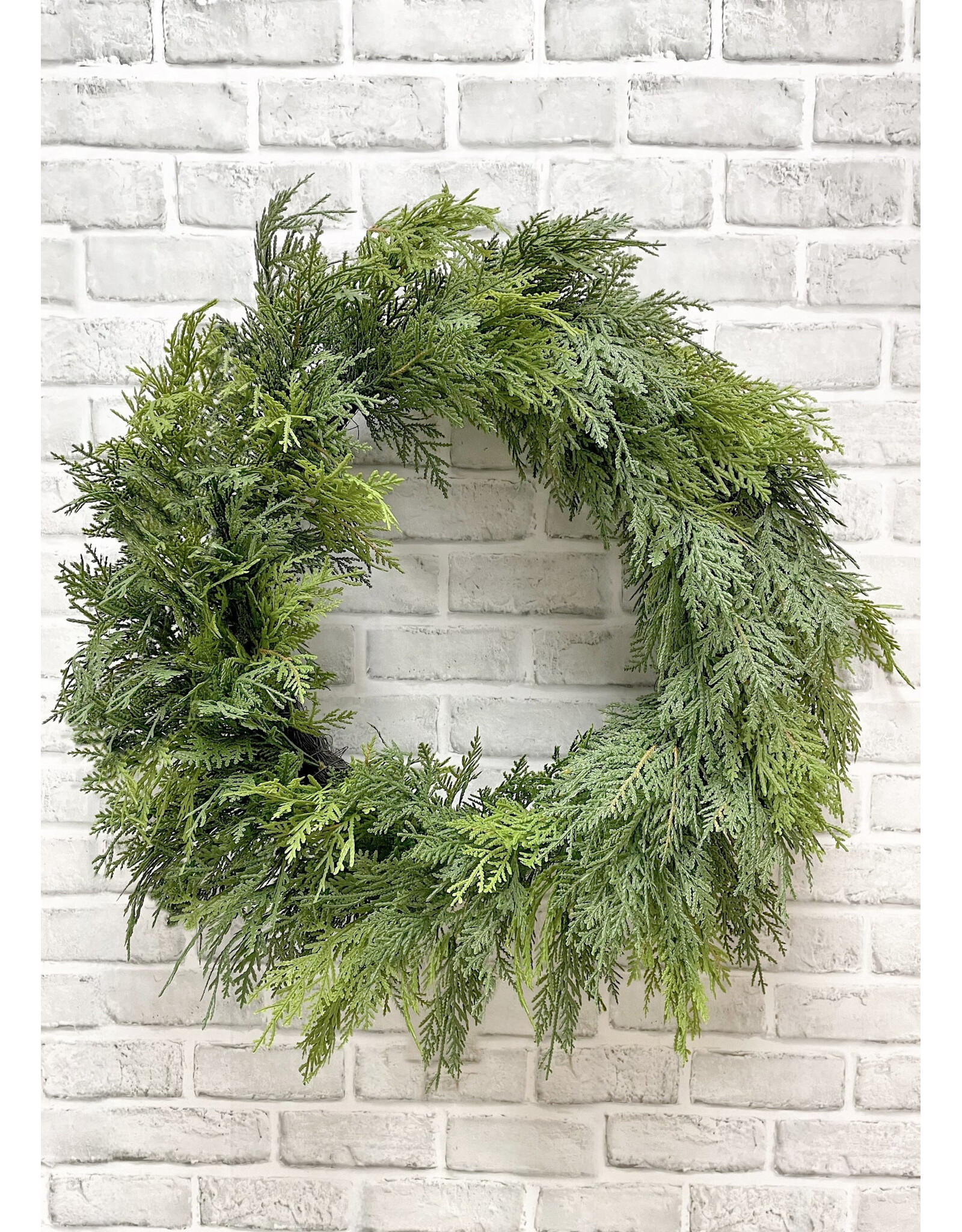 24" Fresh Touch Northern White Cedar Wreath