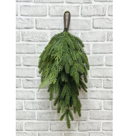 22" Fresh Touch Spruce and Cedar Teardrop