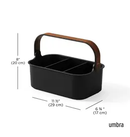 Bellwood Stackable Bin Large - black/walnut