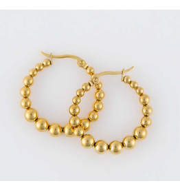 Bubble Hoop Earring - gold