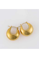 Bowl Hoop Earring - gold