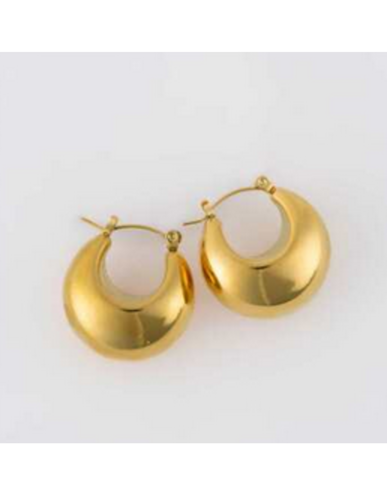 Bowl Hoop Earring - gold