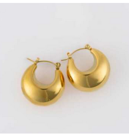 Bowl Hoop Earring - gold