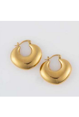 Geometric Hoop Earring - gold
