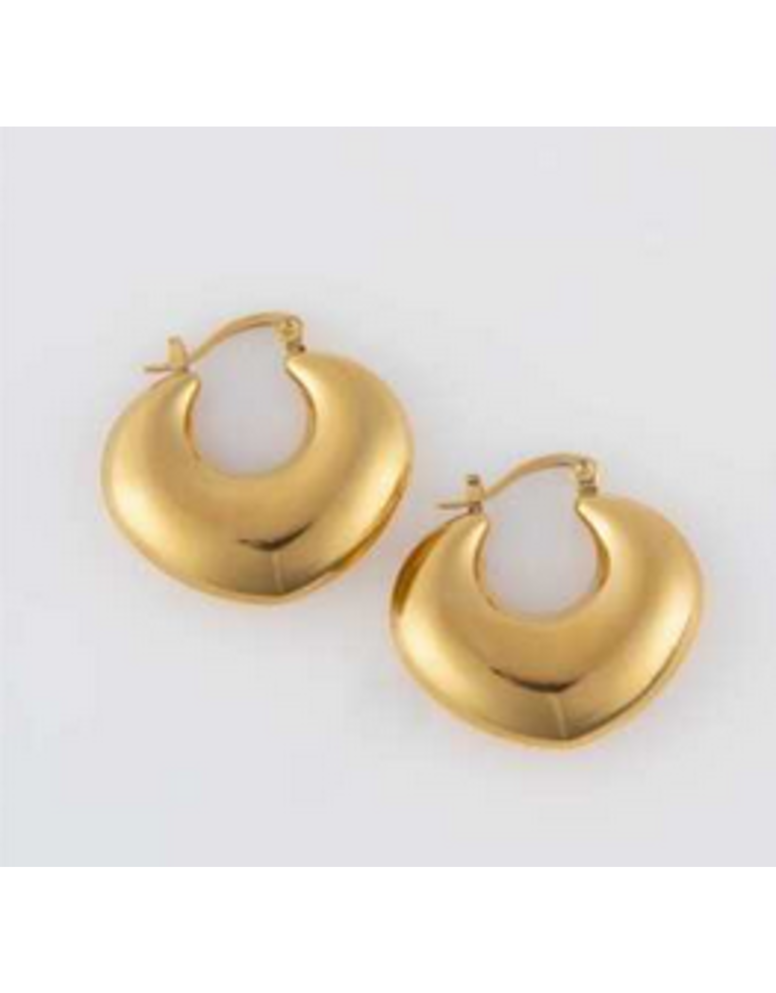 Geometric Hoop Earring - gold