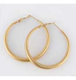 Chunky Hoop Earring - gold