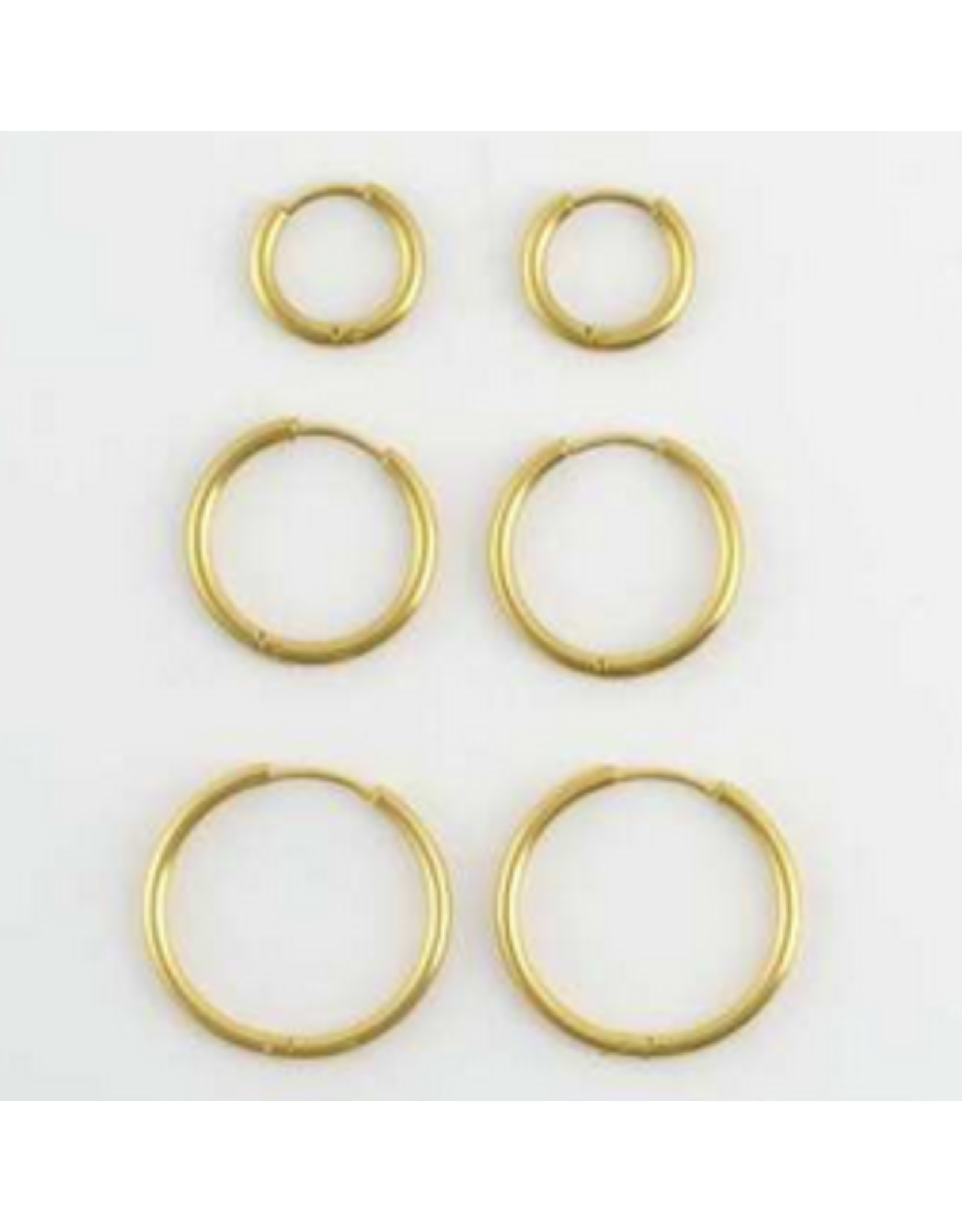 Classic Hoop Earrings Trio - gold