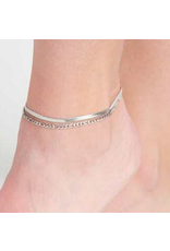 Snake Multi Anklet - silver