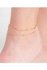 Dainty Multi Anklet - gold