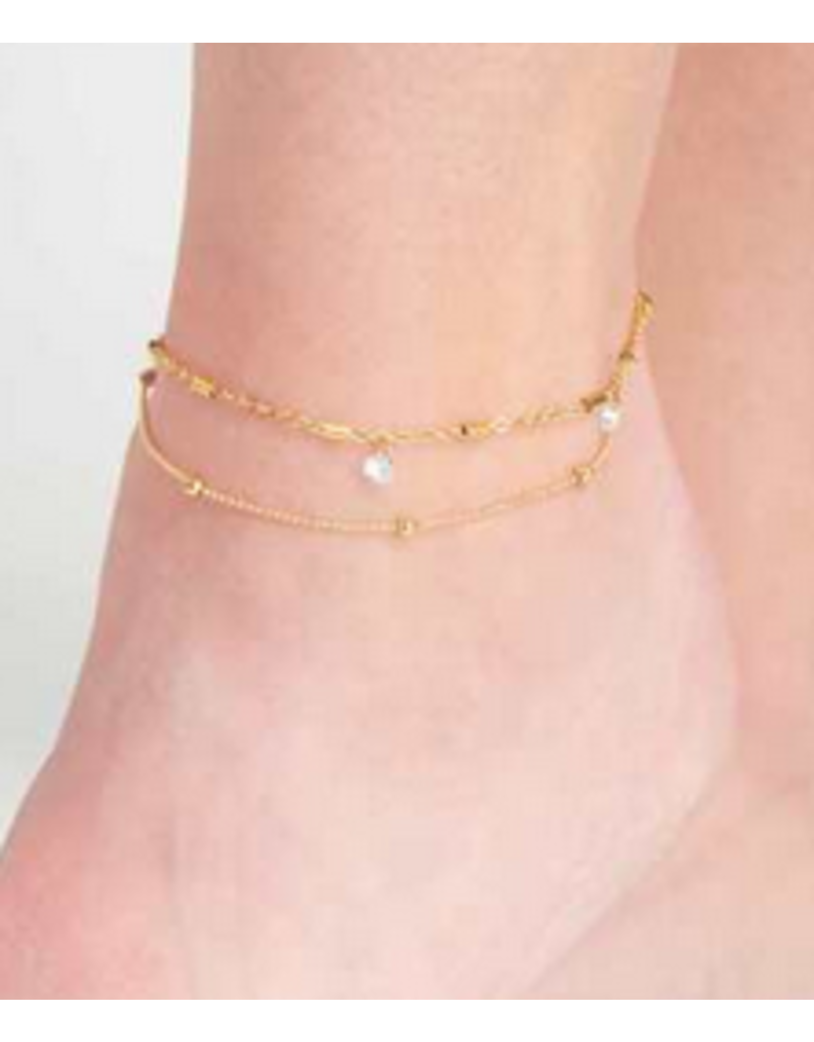 Dainty Multi Anklet - gold