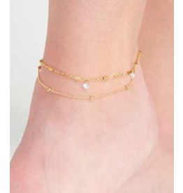 Dainty Multi Anklet - gold