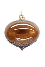 Christmas Forever 4" Glass Onion Ornament - Clear Coffee