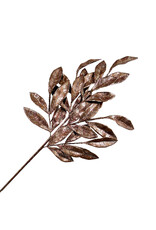 28.5" Brown Glittered Leaf Spray