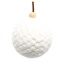 Christmas Forever 3" Pom Pom Ornament - White