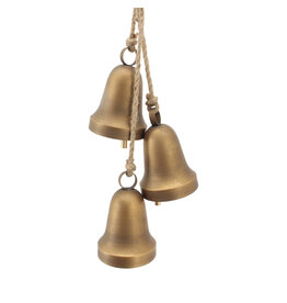 Christmas Forever Gold Liberty Bells - cluster of 3