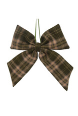 7" Bow Ornament - Green Plaid
