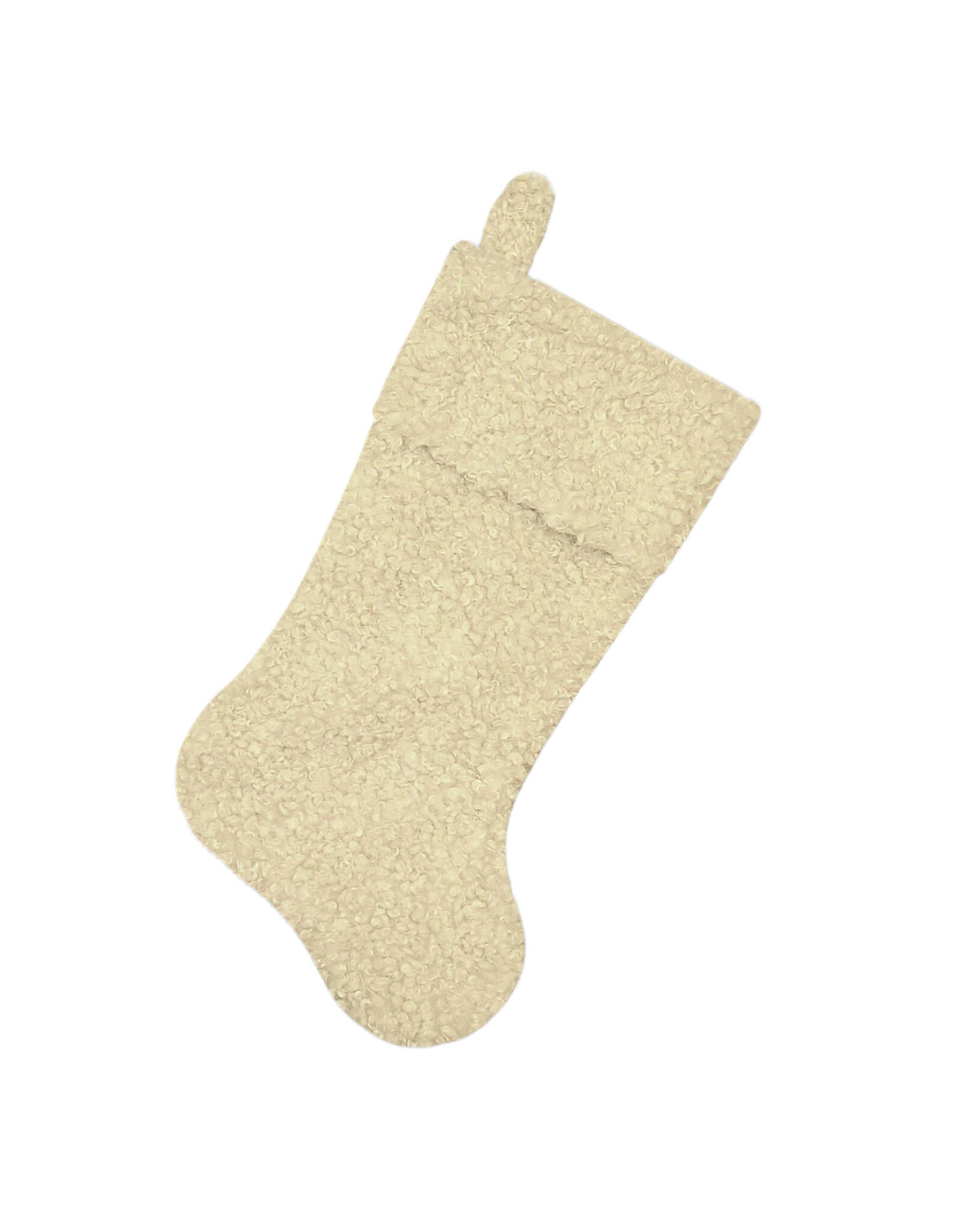 20.5" Boucle Stocking - Beige