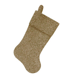 20.5" Boucle Stocking - Dark Khaki