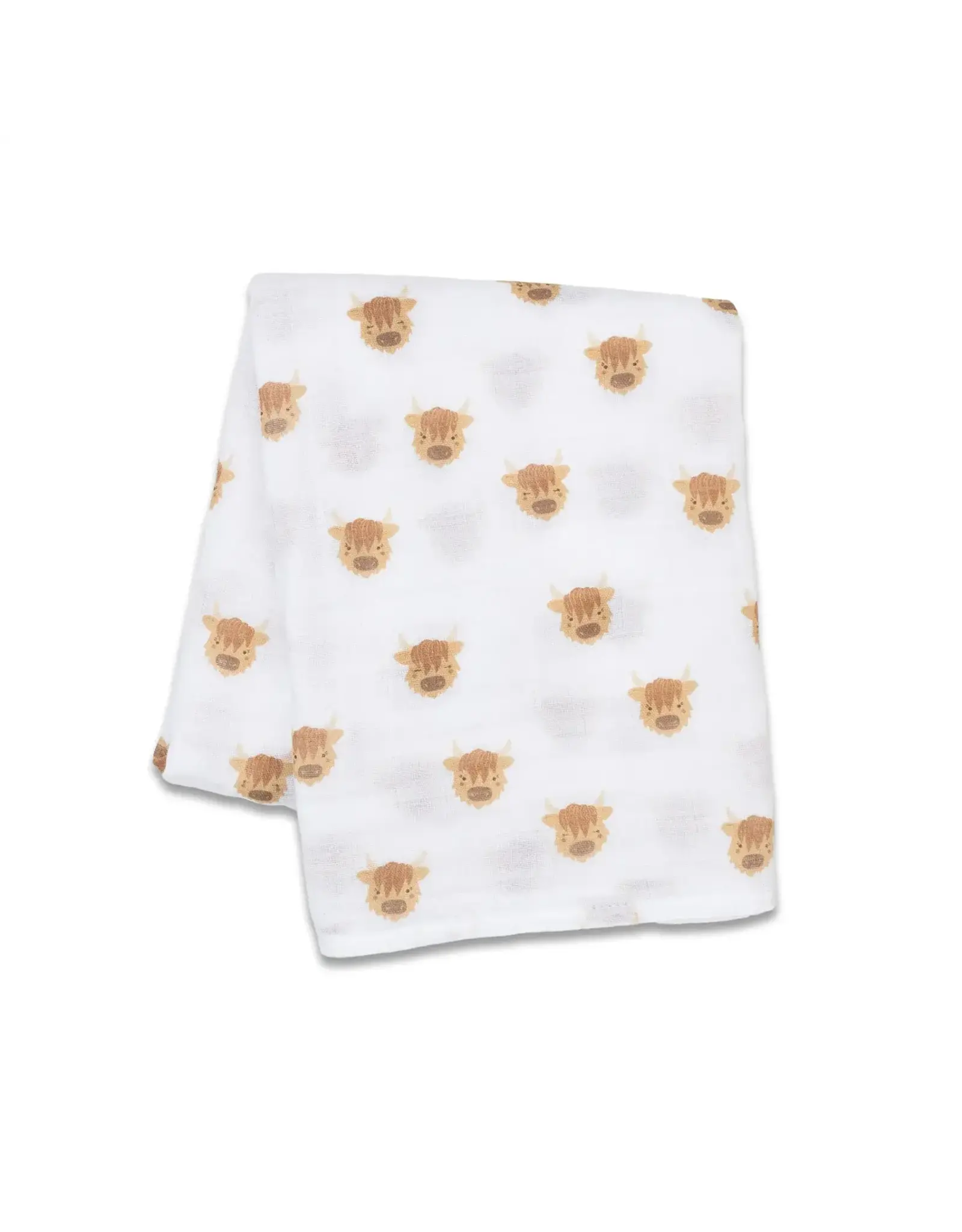 Lulujo Muslin Swaddle Blanket - Highland Cows