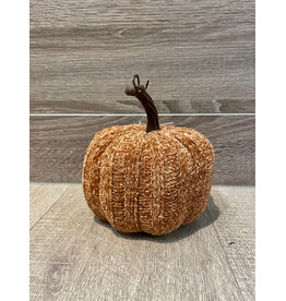 Christmas Forever Small Fabric Pumpkin - Light Brown