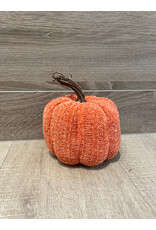 Christmas Forever Small Fabric Pumpkin - Orange