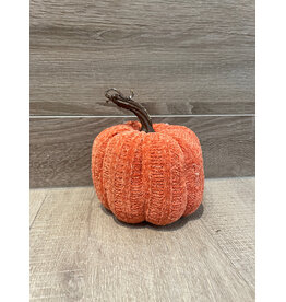Christmas Forever Small Fabric Pumpkin - Orange