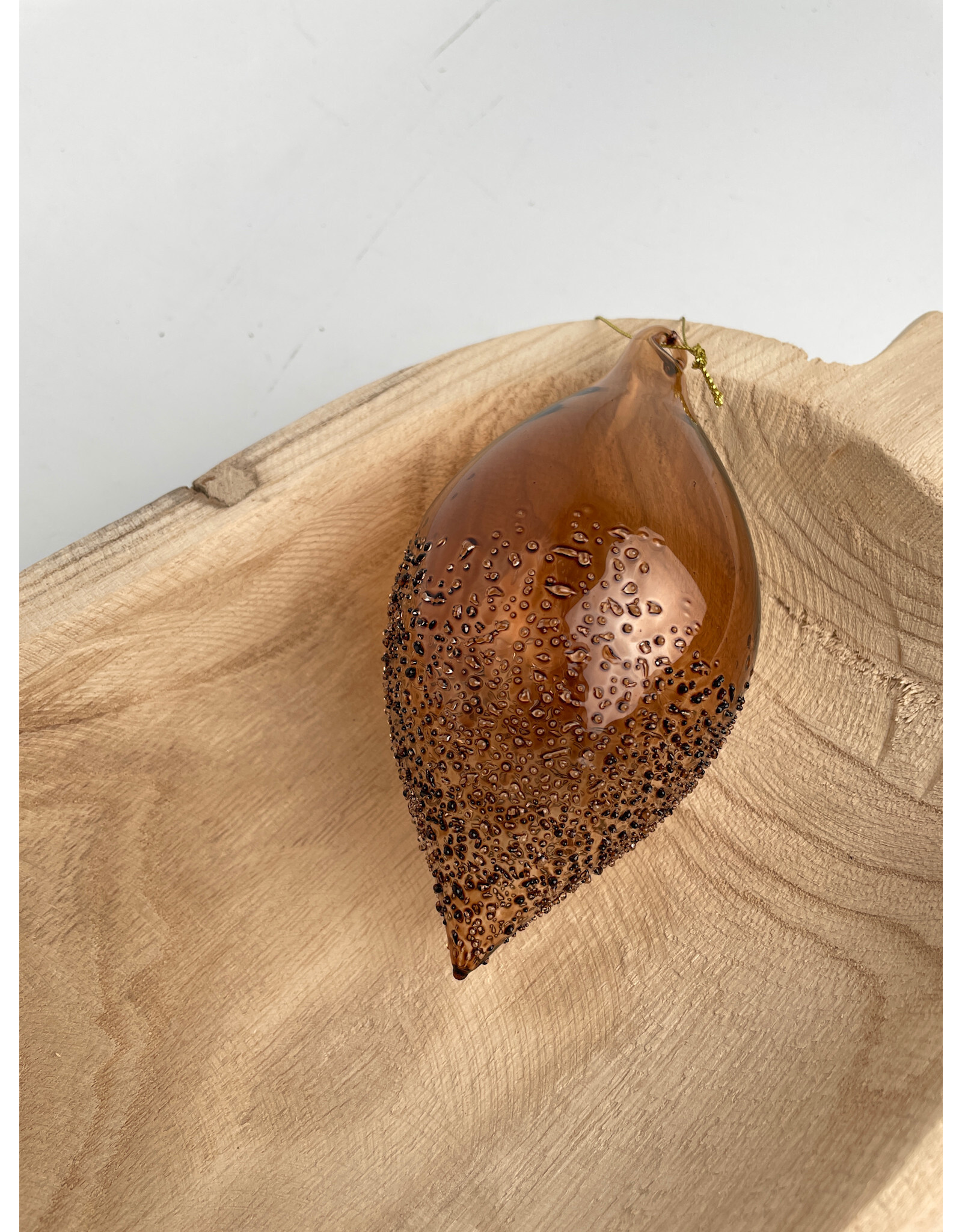 Christmas Forever 6.5" Glass Finial Ornament - Clear Coffee