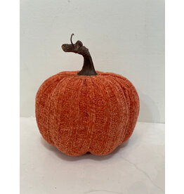 Christmas Forever Medium Fabric Pumpkin - Orange