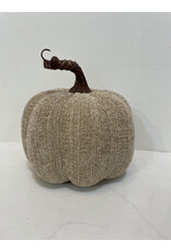 Christmas Forever Medium Fabric Pumpkin - Cream