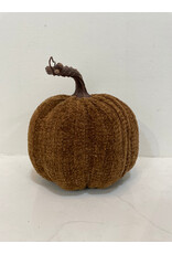 Christmas Forever Medium Fabric Pumpkin - Dark Brown