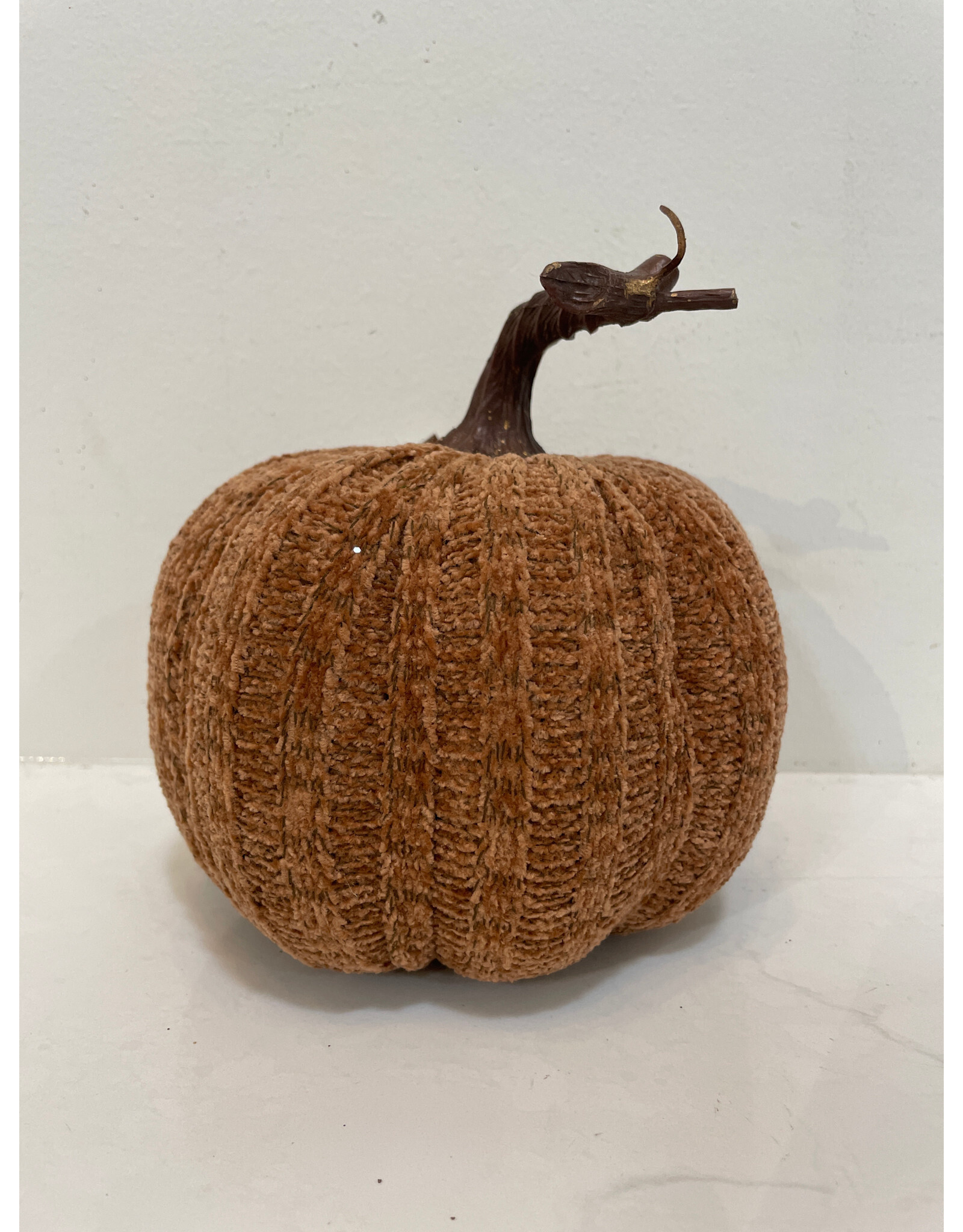 Christmas Forever Medium Fabric Pumpkin - Light Brown