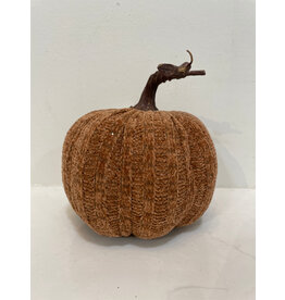 Christmas Forever Medium Fabric Pumpkin - Light Brown