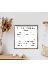 Laundry Schedule Wooden Sign - 13X13
