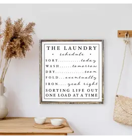 Laundry Schedule Wooden Sign - 13X13