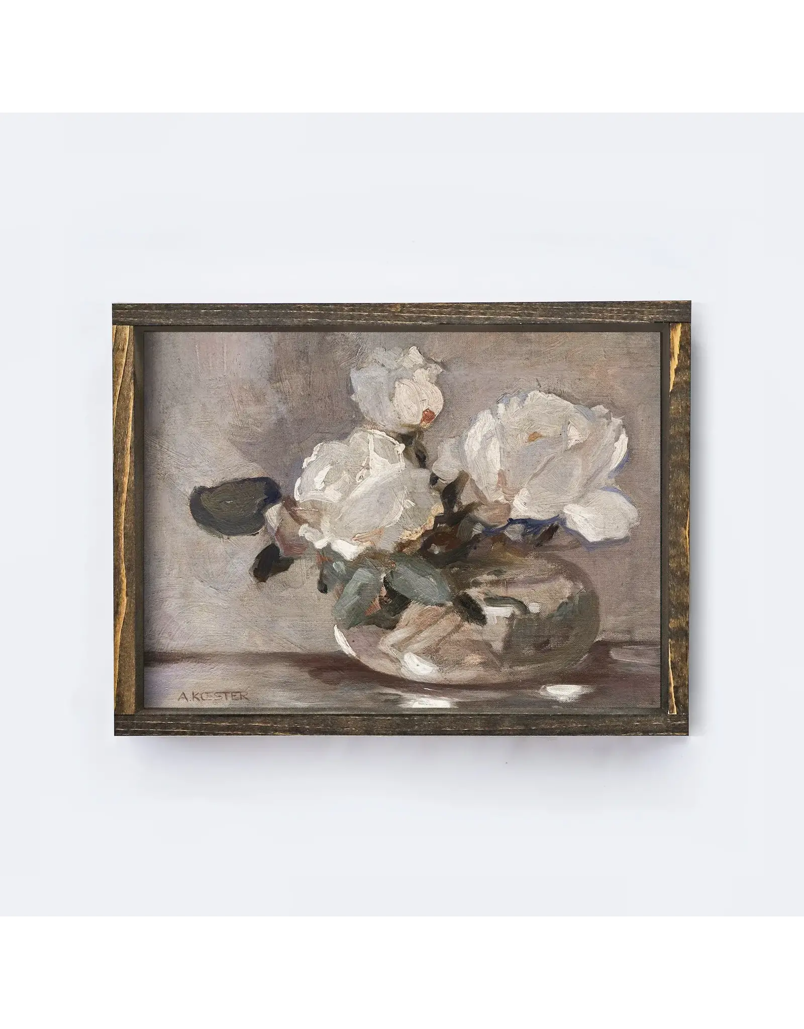 Framed Vintage Vase Painting - 9X12