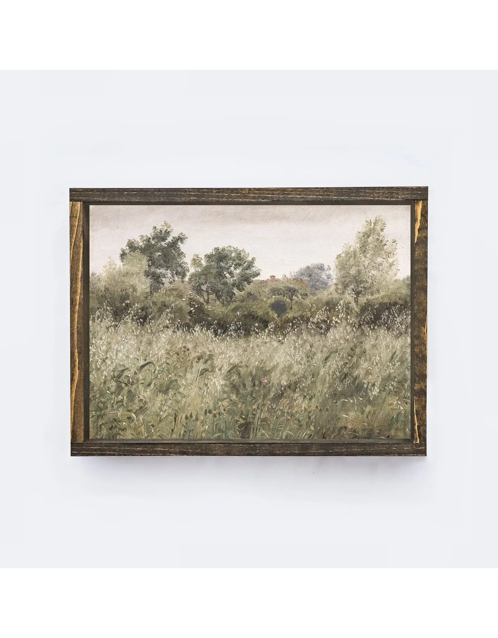 Framed Fall Harvest Landscape Painting - 13X19