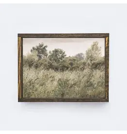 Framed Fall Harvest Landscape Painting - 13X19