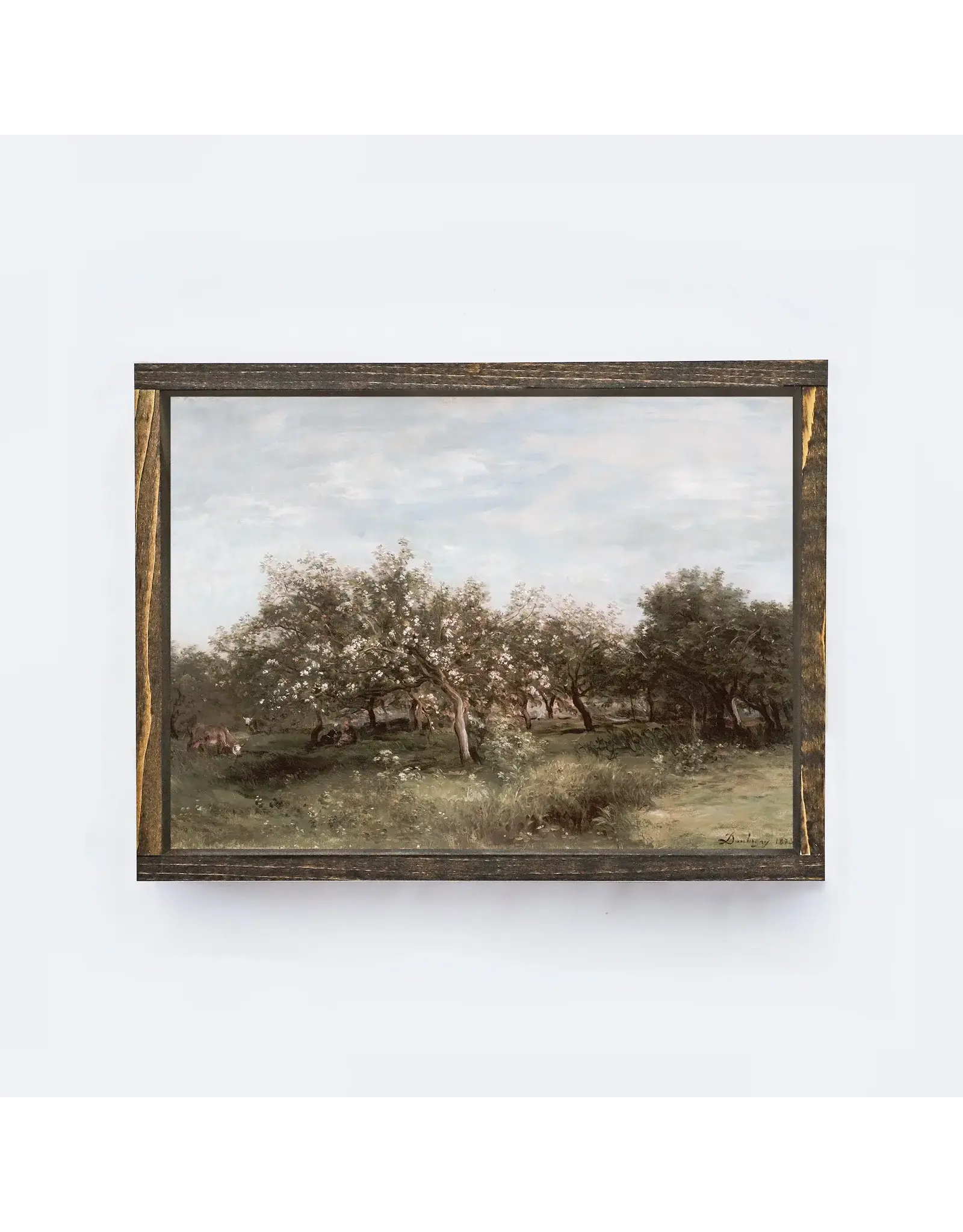 Framed Apple Orchard Painting - 13X19