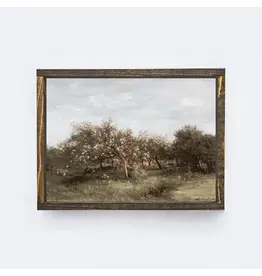Framed Apple Orchard Painting - 13X19