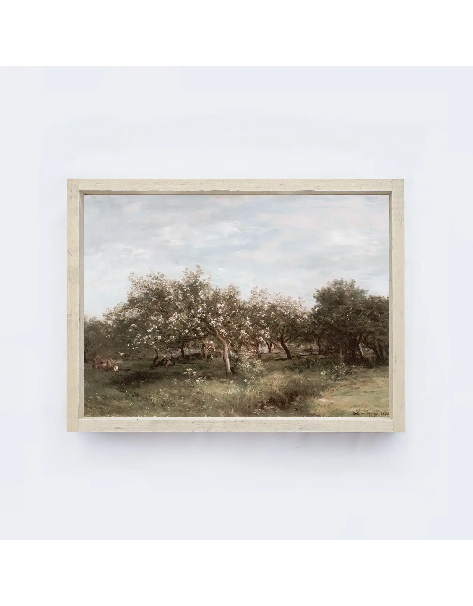 Framed Apple Orchard Painting - 13X19