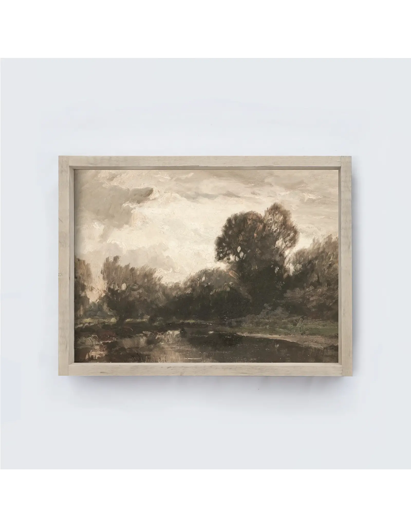 Framed Vintage Landscape Painting - 19X25