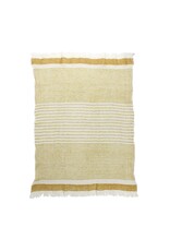 Jumbo Waffle Kitchen Towel - Dijon Pinstripe