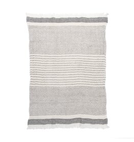 Jumbo Waffle Kitchen Towel - Charcoal Pinstripe