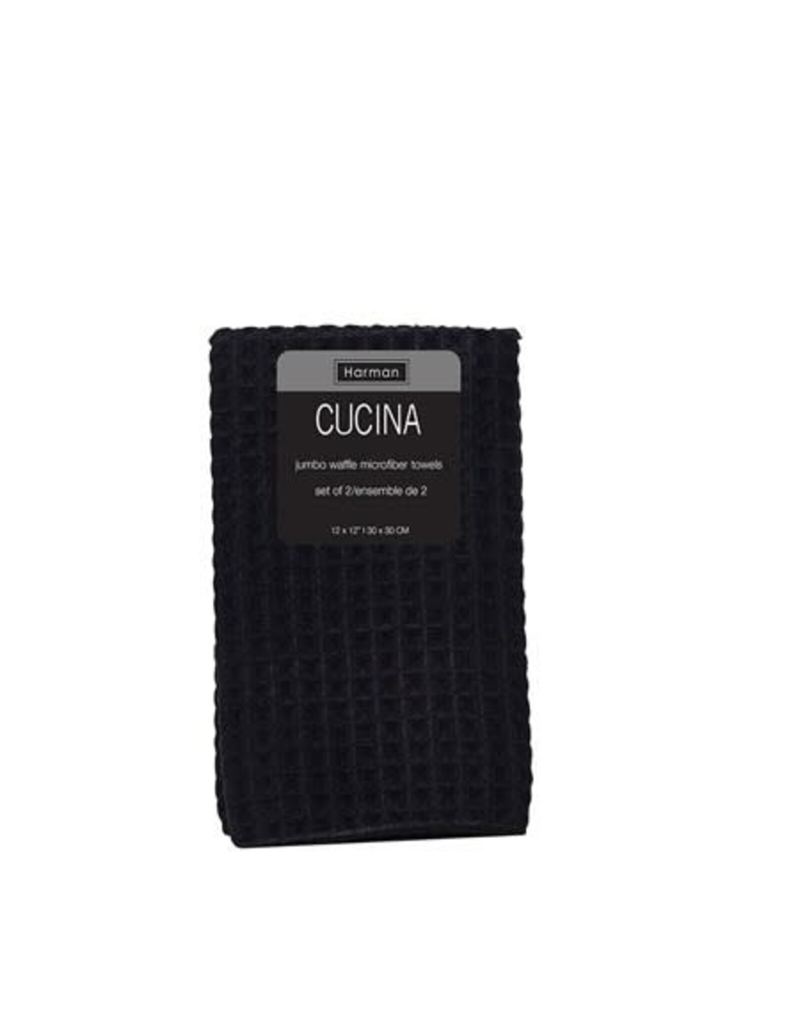 Cucina Kitchen Towel - Black, set of 2