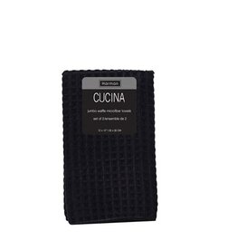 Cucina Kitchen Towel - Black, set of 2