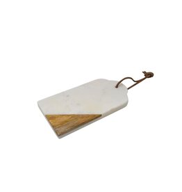 Marbled Charcuterie Board with Wooden Corner