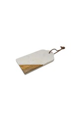 Marbled Charcuterie Board with Wooden Corner