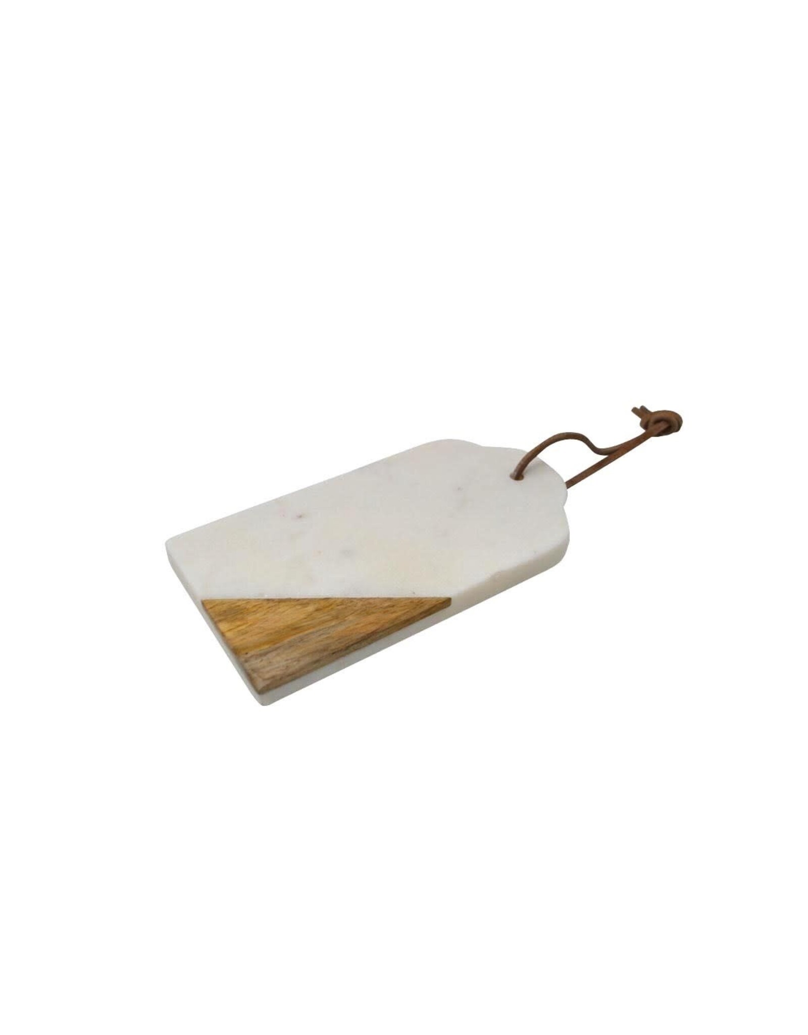 Marbled Charcuterie Board with Wooden Corner