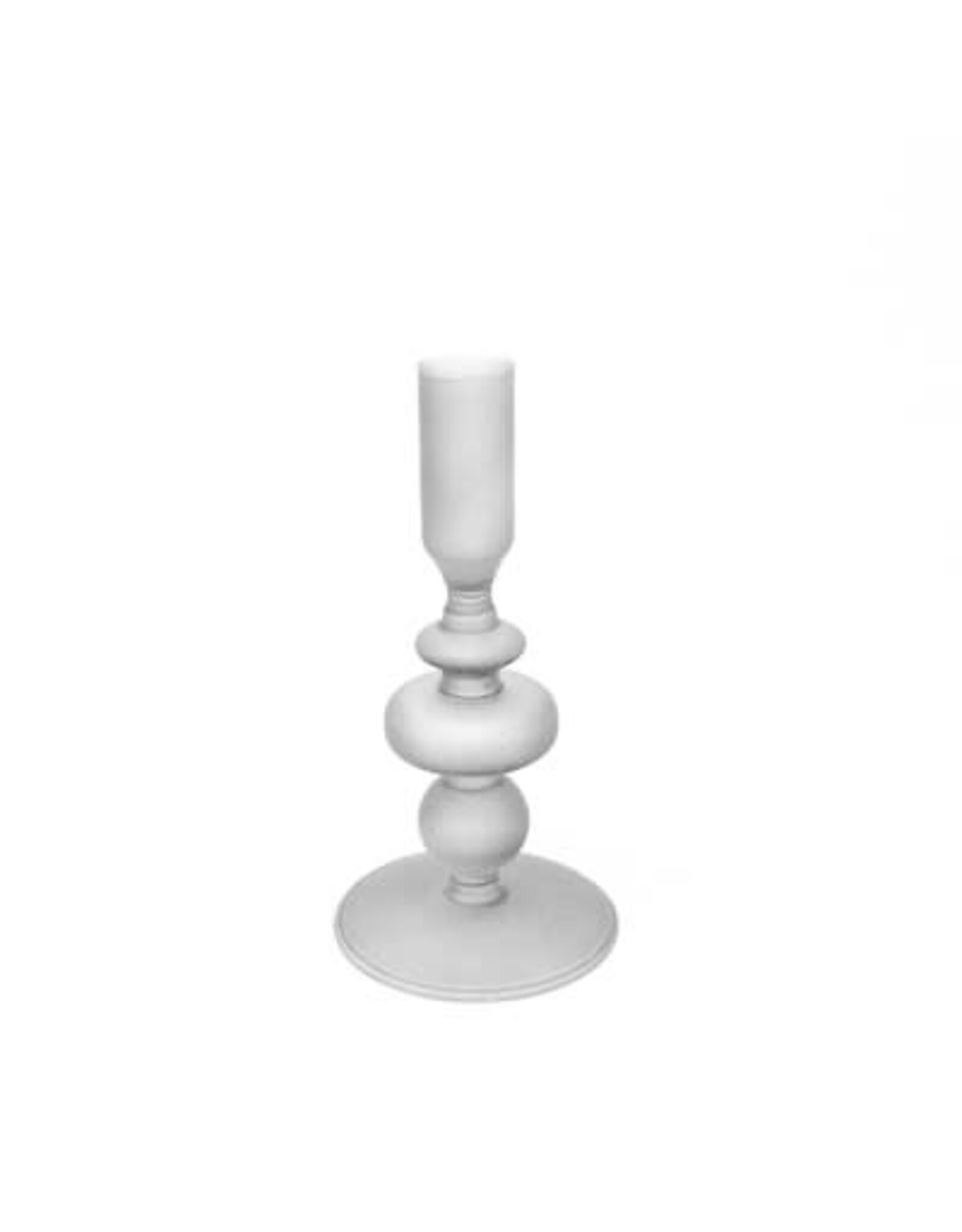 White Frosted Candle Holder - small