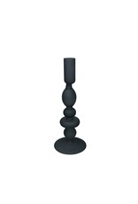 Black Frosted Candle Holder - large